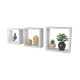 Set de 3 estantes cuadrados BLANCO
