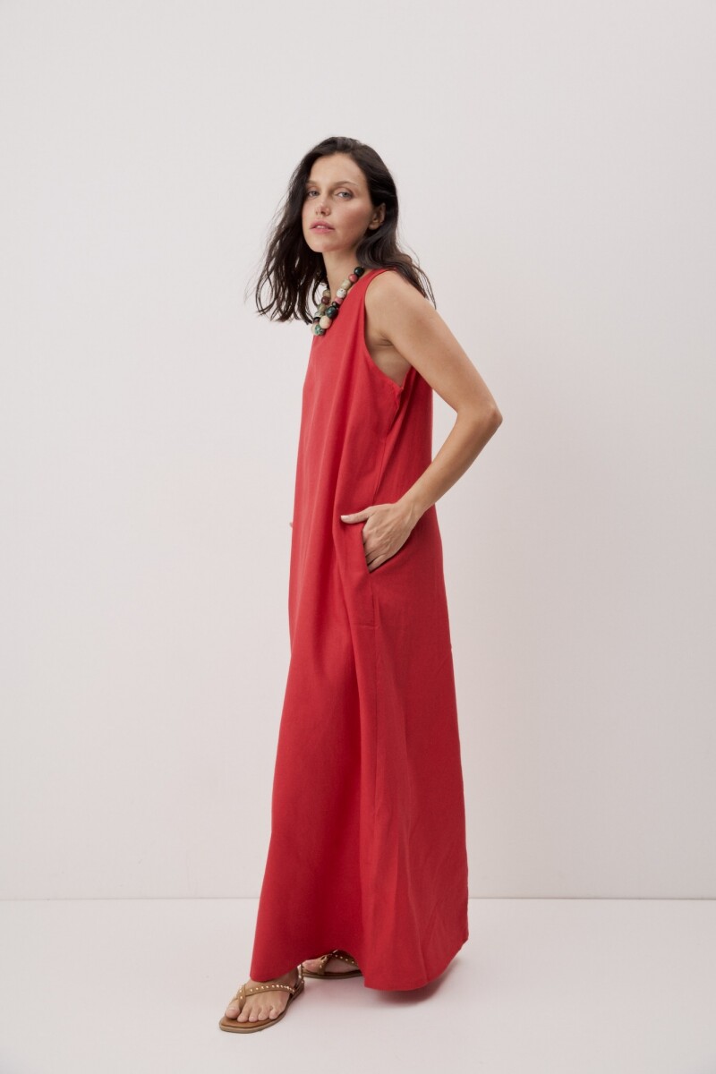 VESTIDO PILO HIGH Rojo