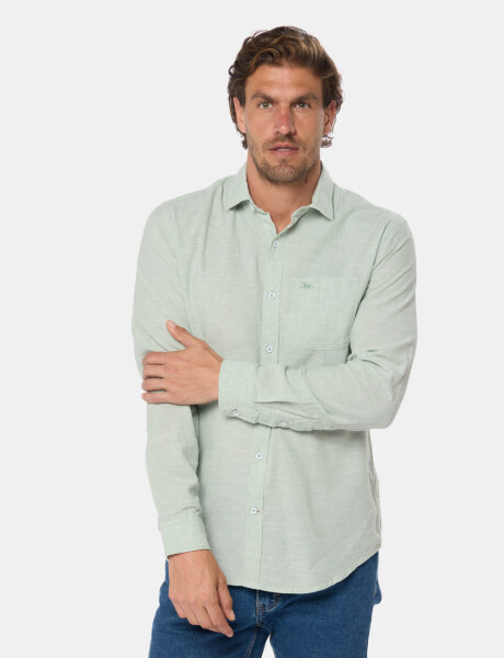 CAMISA DE LINO Menta