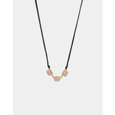 Collares Cortos Con flores Dorado