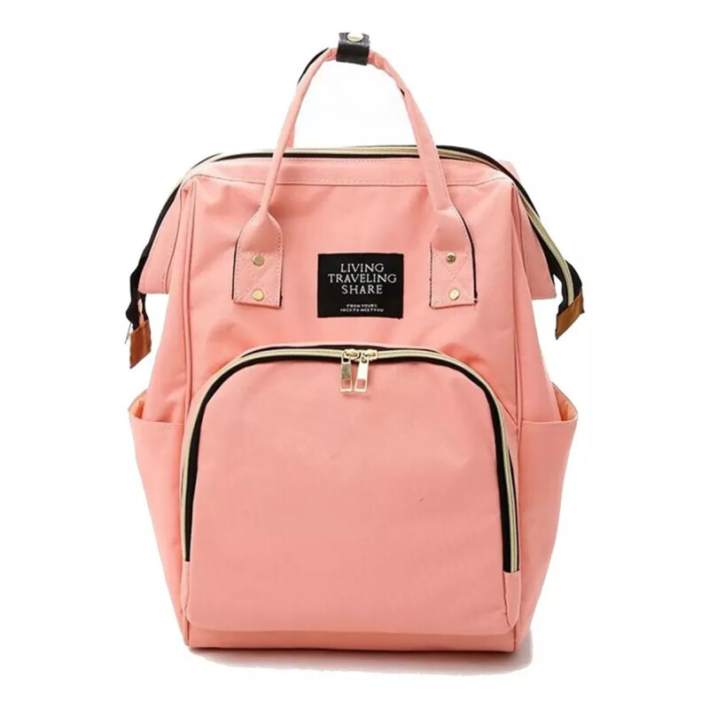 Bolso Mochila Maternal Bebe Resistente Impermeable Madre Rosa