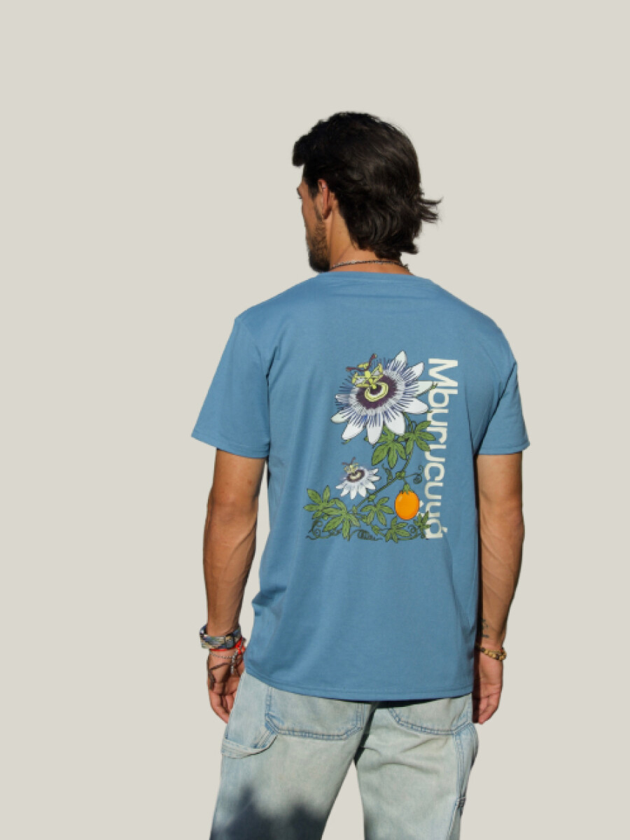 Camiseta Mburucuya Brixton - Azul Piedra 