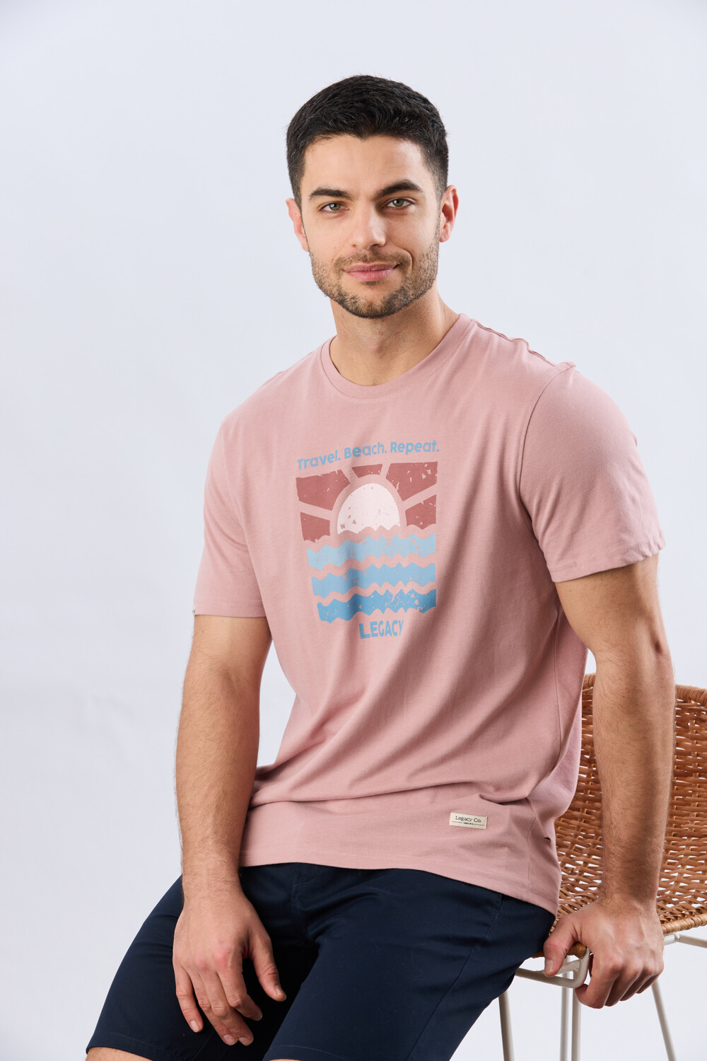 REMERA ESTAMPADA DE ALGODÓN Rosa