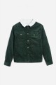 Campera de pana con corderito VERDE