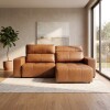 Sillón cama Madrid - 4 Cuerpos 100% Cuero Mostarda