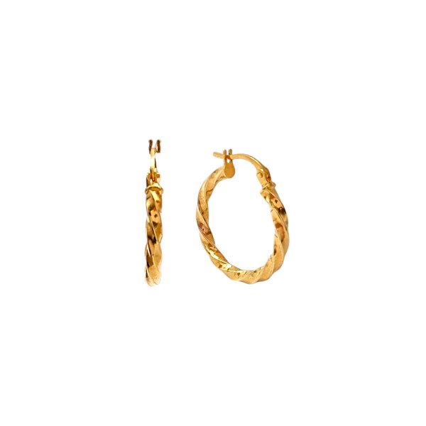 Caravanas aros torneados - Oro bajo - Sin Piedra- CA8400 sinpiedra