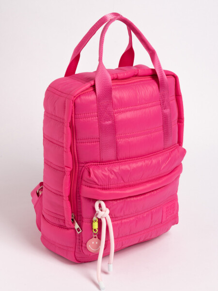 Mochila capitoneada Fucsia