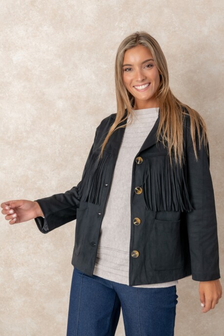 CHAQUETA CRETA Negro