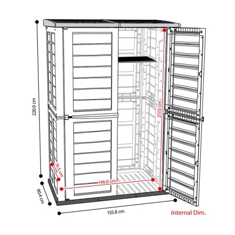 Armario bodega de jardín Rimax grande hasta 12 Kg Armario bodega de jardín Rimax grande hasta 12 Kg