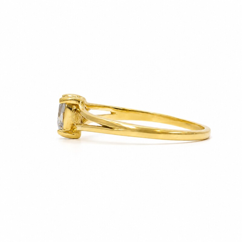 Anillo Solitario Zirconia-Oro Bajo- AN8570 conpiedra