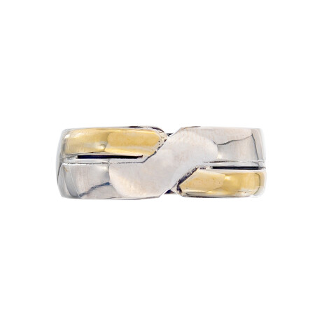 Anillo de plata 925 y double en oro 18 ktes. Anillo de plata 925 y double en oro 18 ktes.