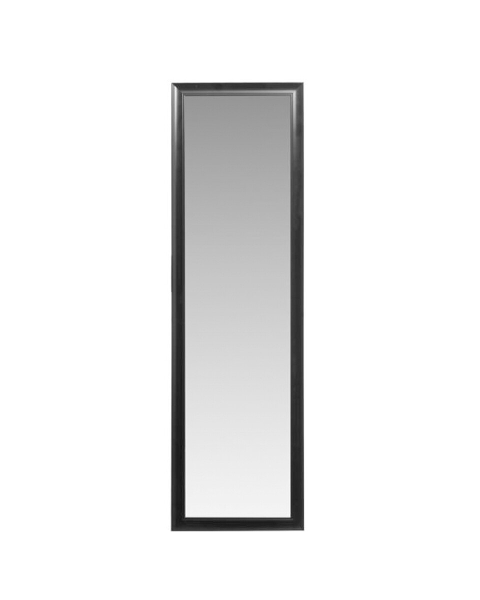Espejo rectangular de pared simil madera - negro 