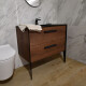 MUEBLE MDF 90x46x82cm COLOR CHERRY BACHA NEGRA - SERIE GIGLIA GAMAS DE MARRON