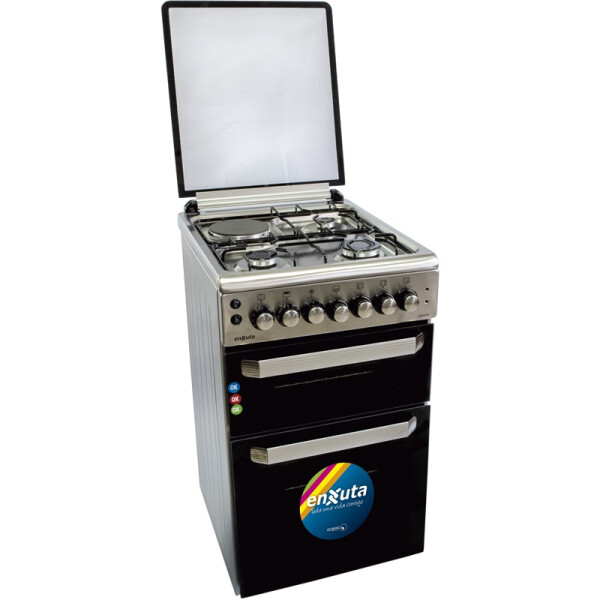 COCINA DOBLE HORNO CON 3 HORNALLAS Y 1 DISCO ELÉCTRICO INOX - ORIGEN EUROPA ENXU COCINA DOBLE HORNO CON 3 HORNALLAS Y 1 DISCO ELÉCTRICO INOX - ORIGEN EUROPA ENXU