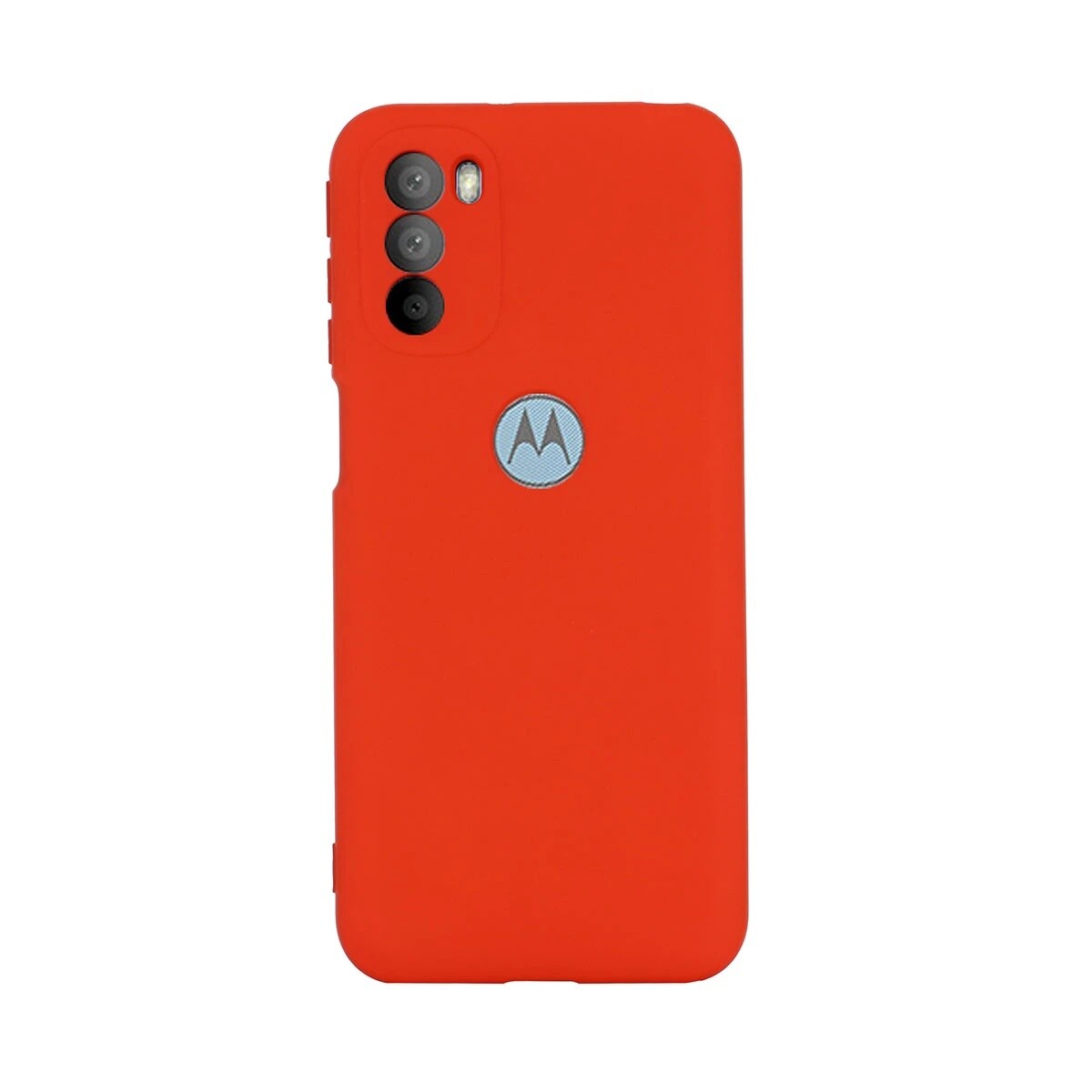 Protector Funda Case de Silicona para Motorola Moto G51 - Rojo 