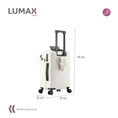 Valija rigida Lumax Sapporo con portavaso Blanco