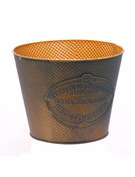 MACETA REDONDA HOJALATA 20X18CM VINTAGE MACETA REDONDA HOJALATA 20X18CM VINTAGE