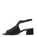 Sandalias de Mujer Bottero Cuero Calado Negro