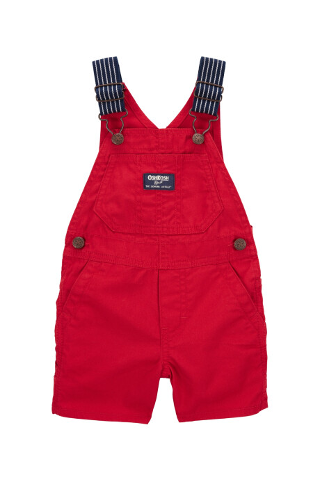 Enterito corto de algodón, rojo Sin color