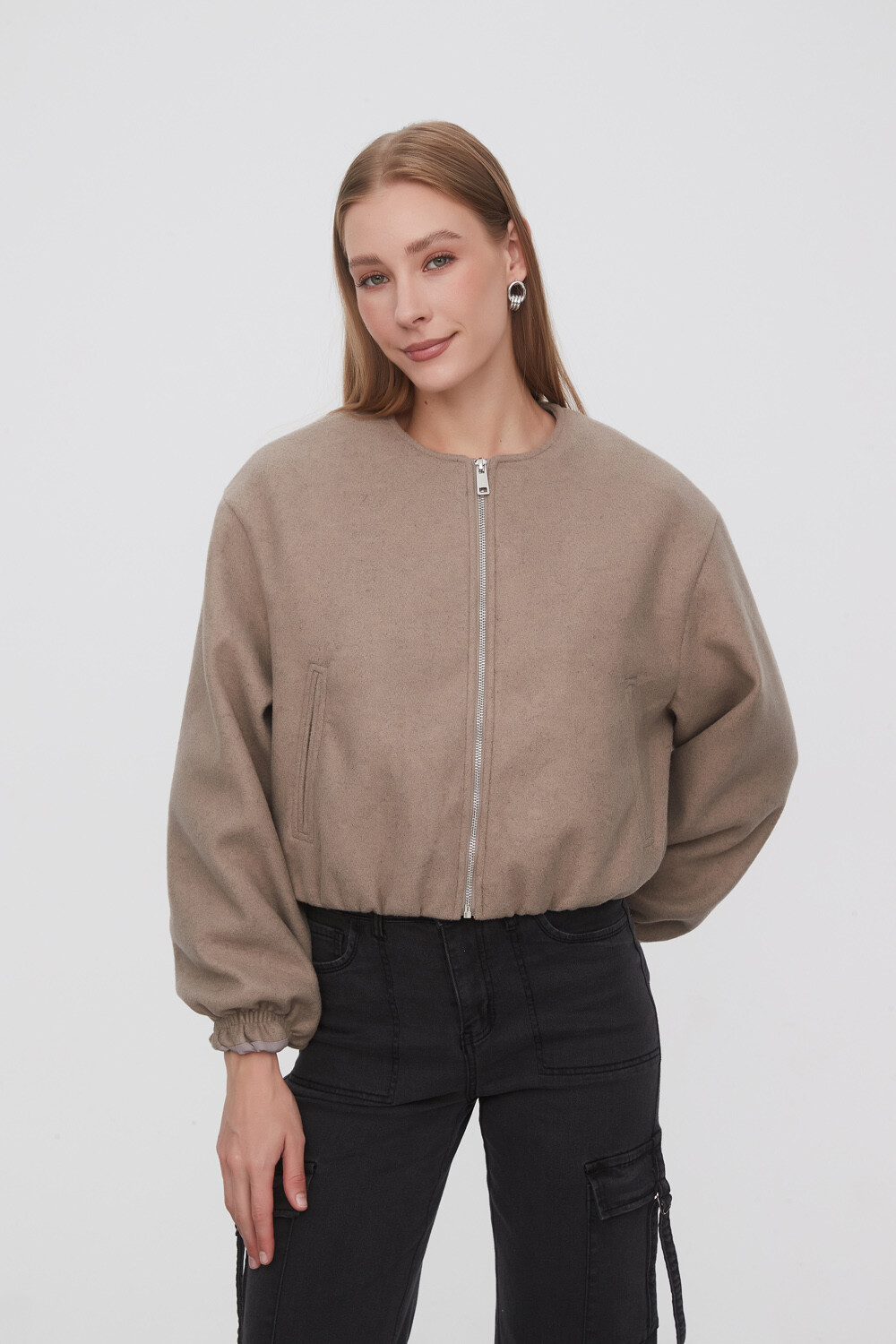 Campera Terry Taupe Claro