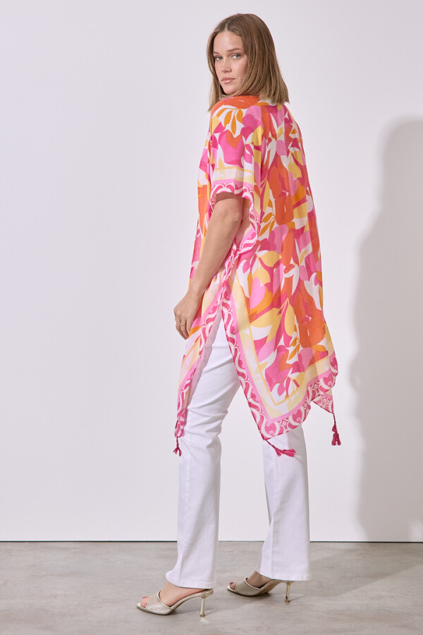 Kimono Printed MULTI/FUCSIA