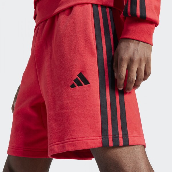 Short Adidas Essentials 3 Tiras Rojo