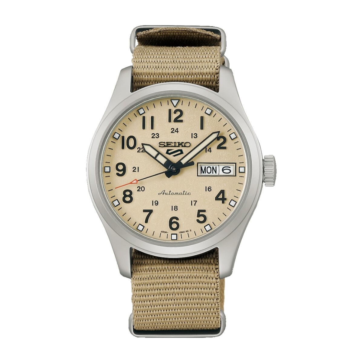Reloj automático Seiko 5 Sports SRPJ83K1 para hombre - Beige 