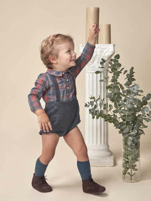 Pantalon Corto Bombacho Azul Pato