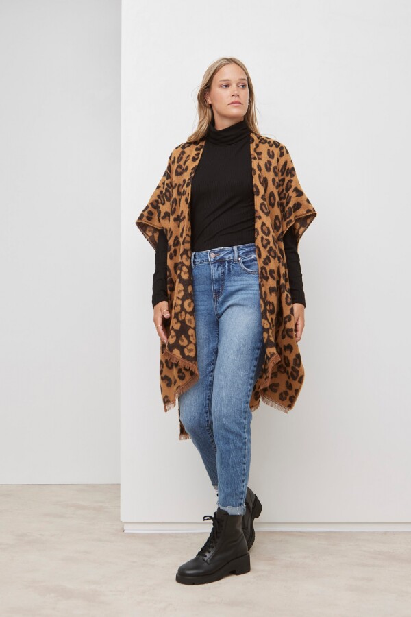 Kimono Printed TOSTADO/MULTI