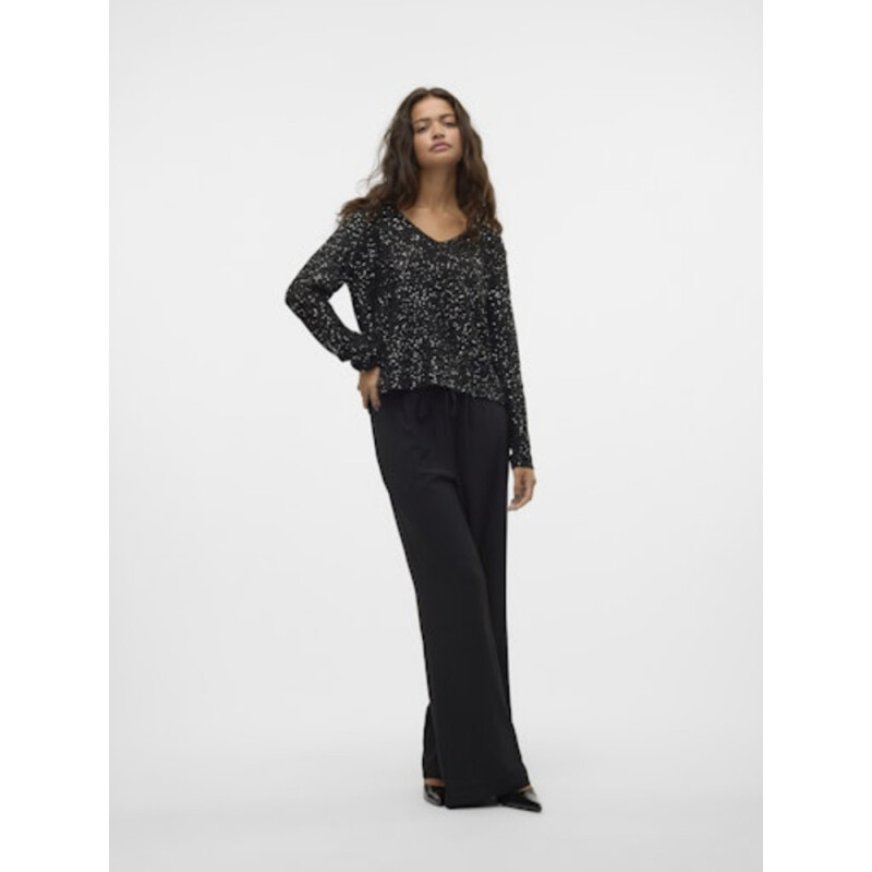 VMLEILANI NEW LS V-NECK PULLOVER REP BLACK