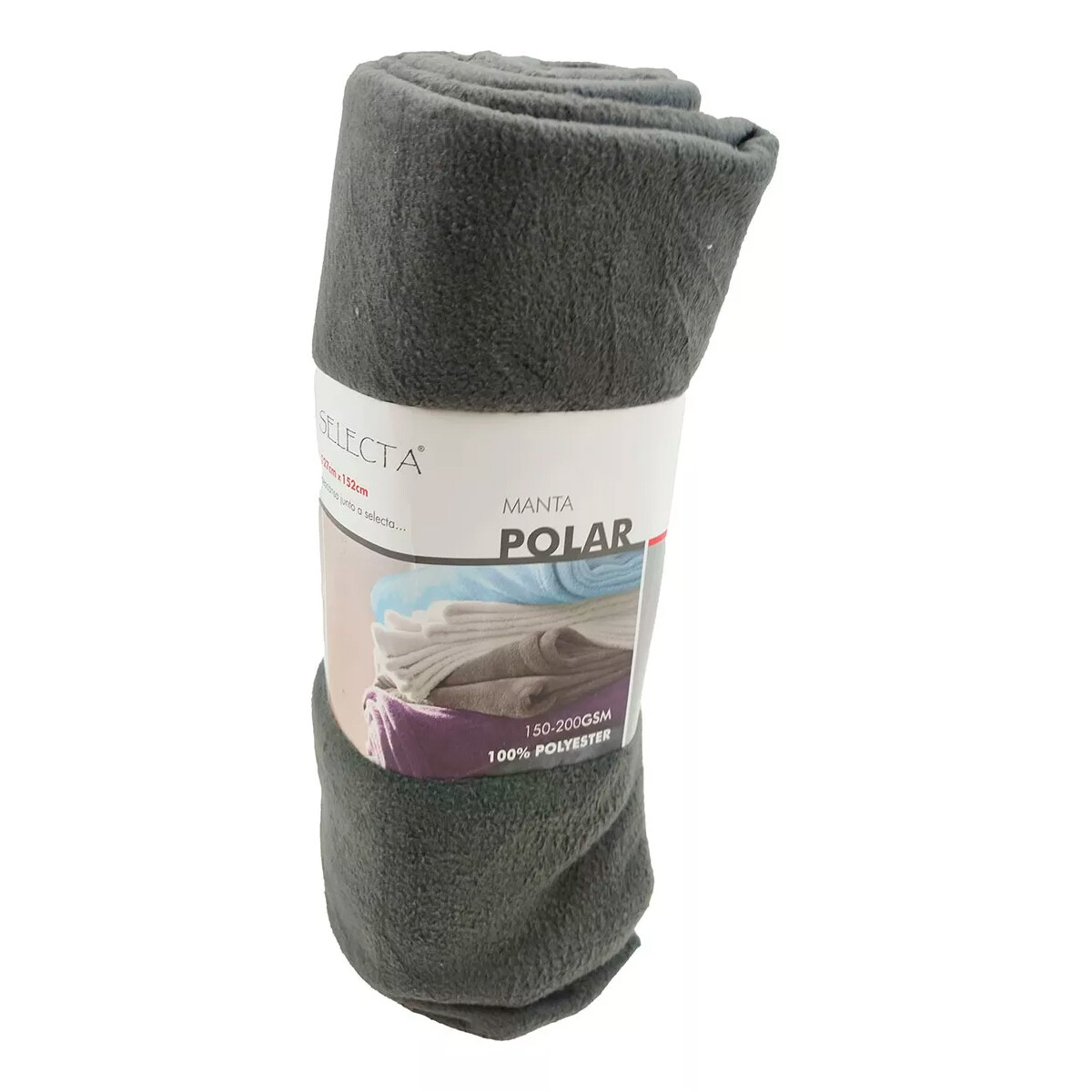 Manta polar 1 plaza 127x152 cm - GRIS MATE 