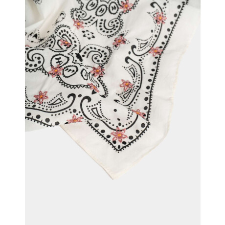 Pañuelo Estampado Blanco Crema