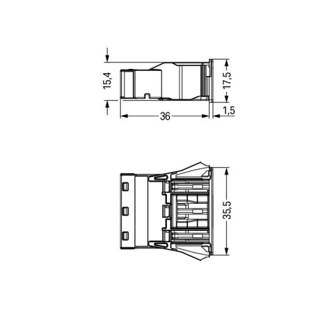 Tomacorriente hembra NtL 3P 4mm² Negro WINSTA-MIDI WG5101