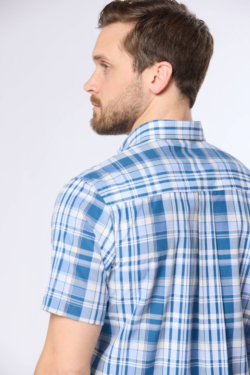 CAMISA SPORT A CUADROS Azul