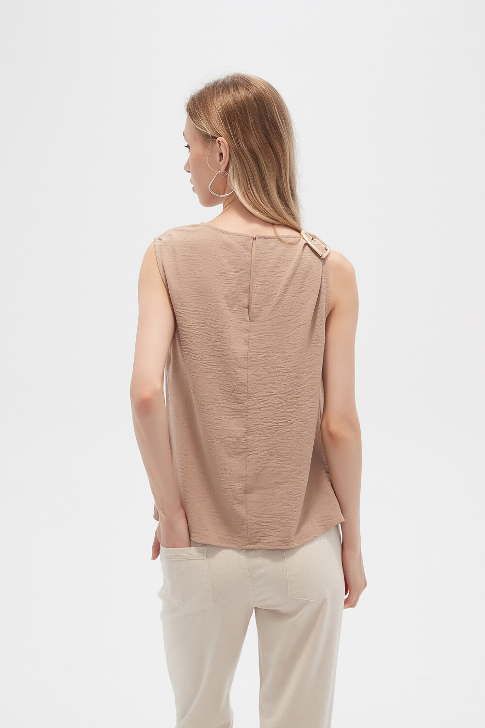 Blusa Rugla Taupe Claro