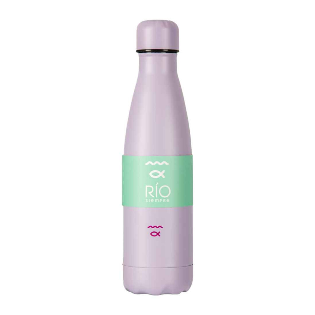 Botella Río 600ml Doble Pared Acero Inoxidable - LILA 