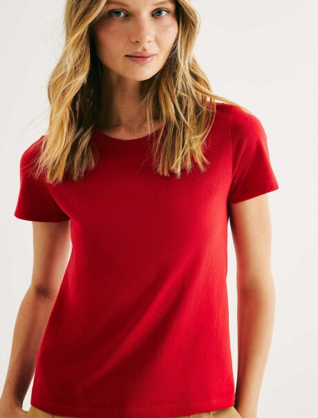 CAMISETA BÁSICA SLIM WORLD ROJO