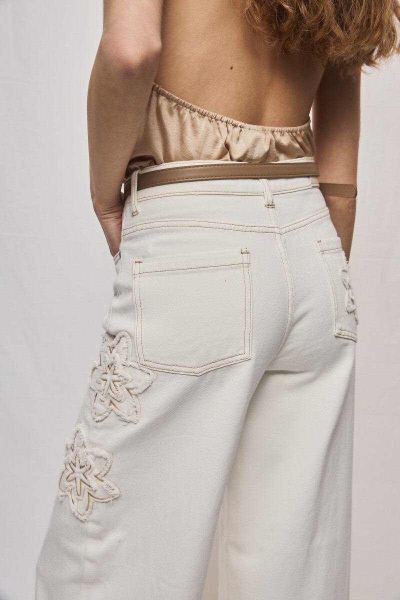 PANTALÓN FLORALA Blanco