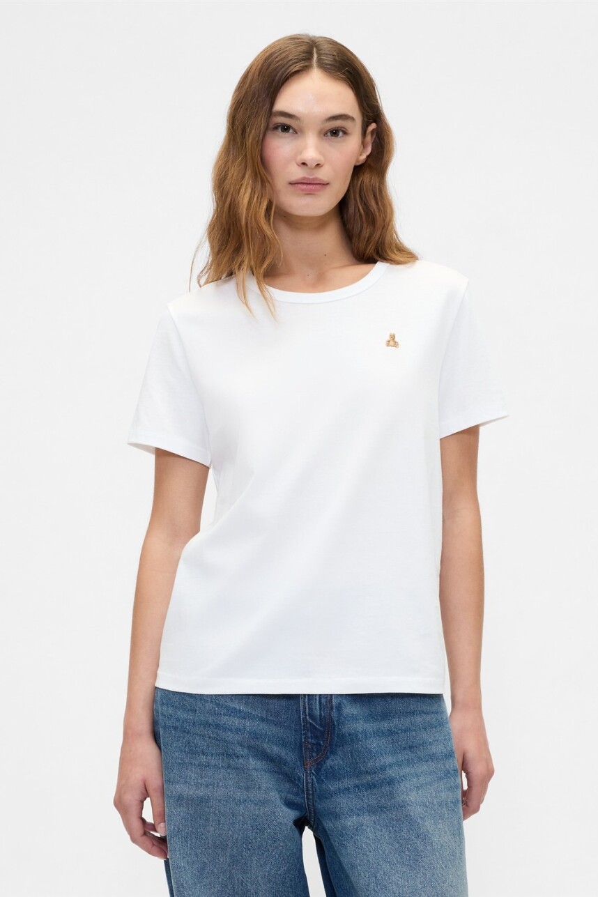 Remera Oso Brannan Mujer New Off White