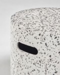 Reposapiés exterior Jenell terrazo blanco Ø 35 cm