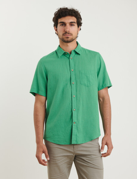 012265 CAMISA HARRINGTON LABEL Verde Medio