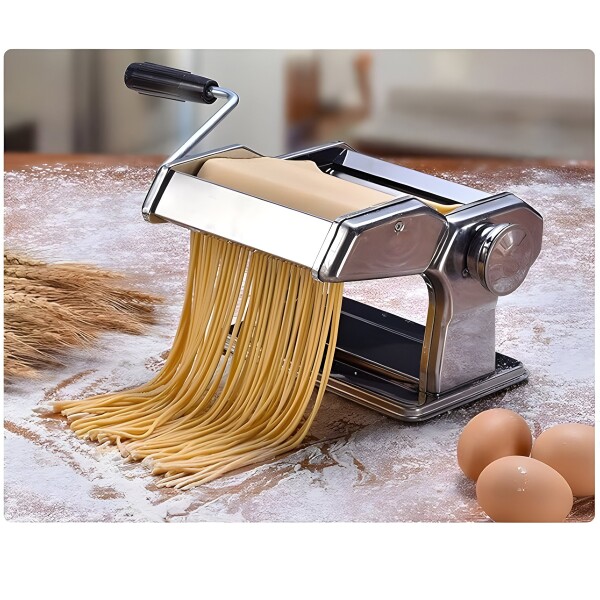 Maquina Para Hacer Tallarines Pastas Ravioles Y Estirar Masa Variante Color Plateado