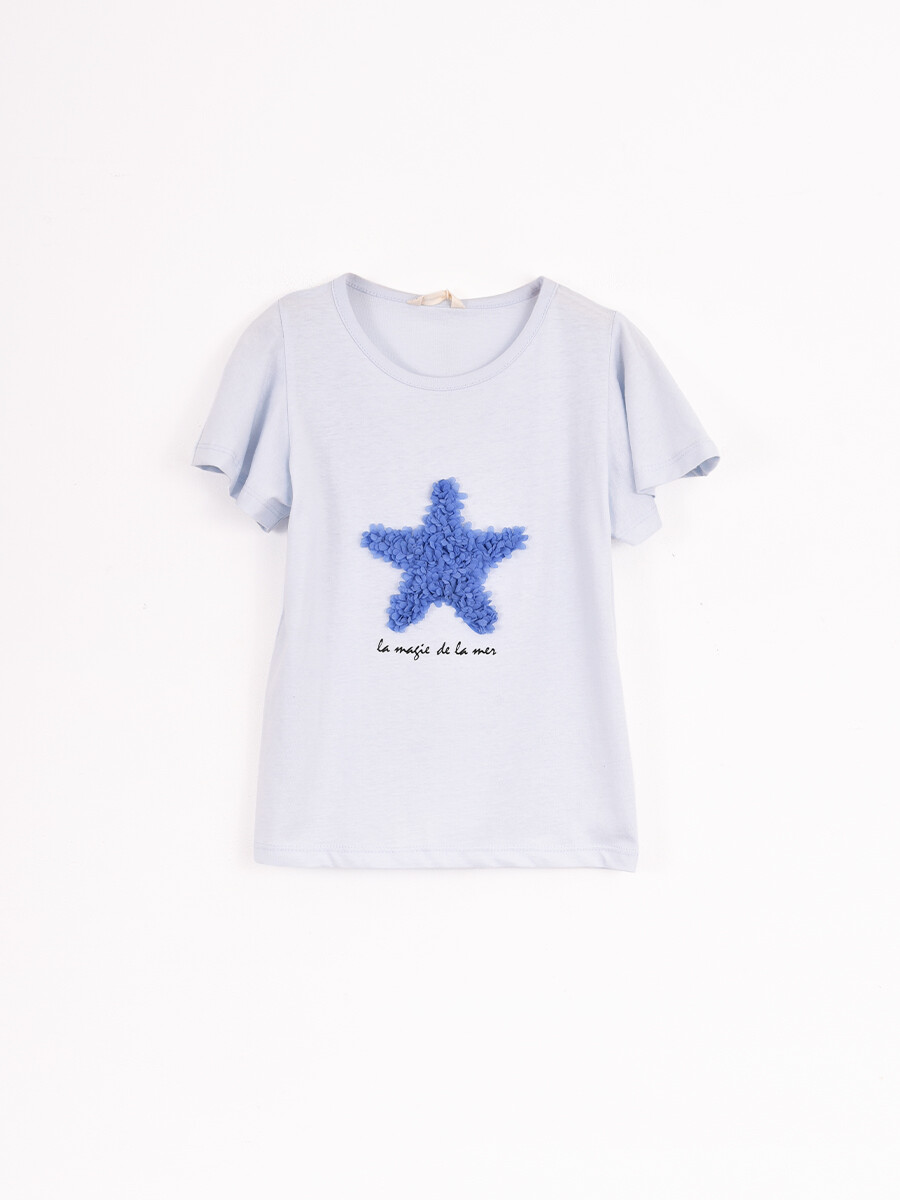 REMERA PAU - CELESTE 