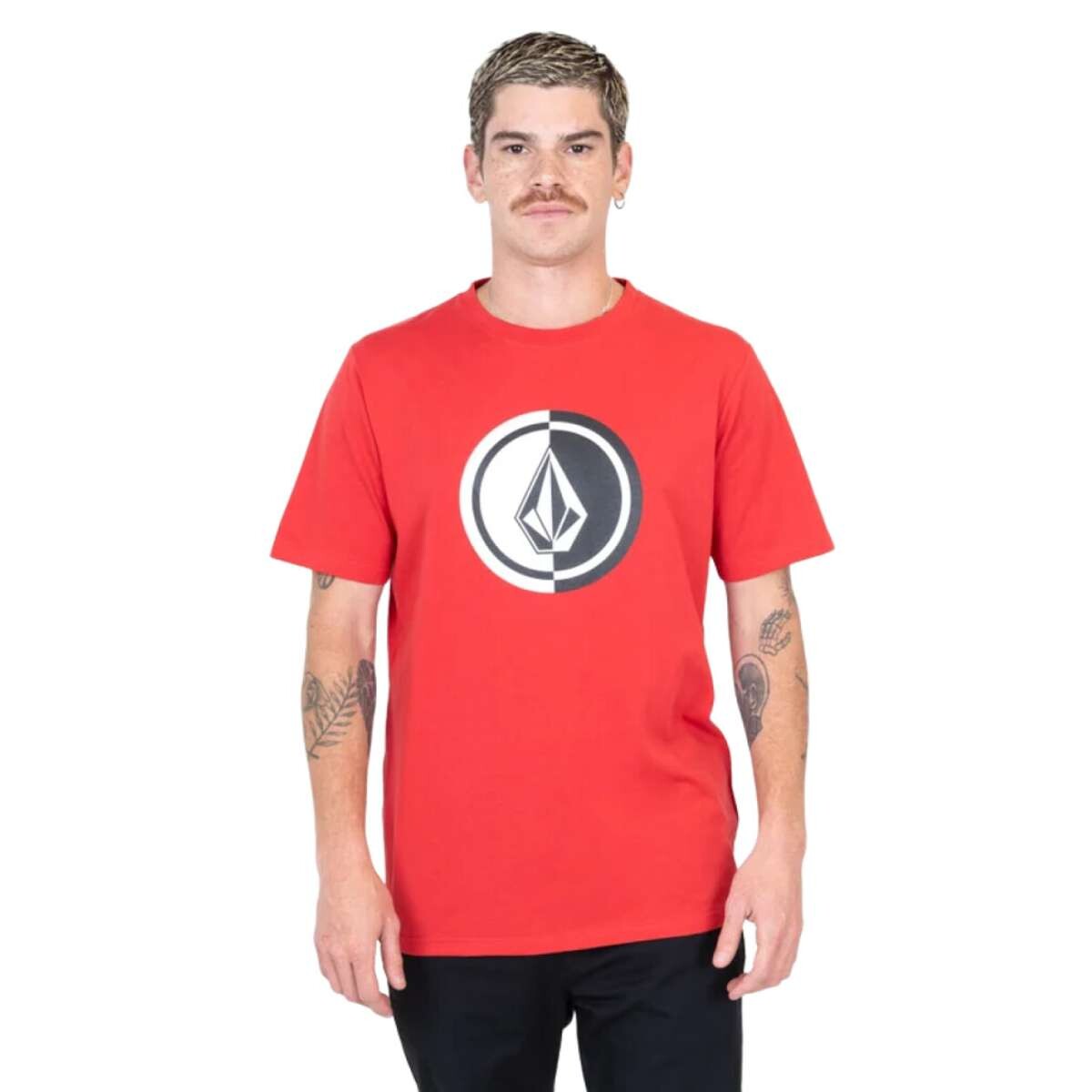 Remera Volcom Mega Circle - Rojo 