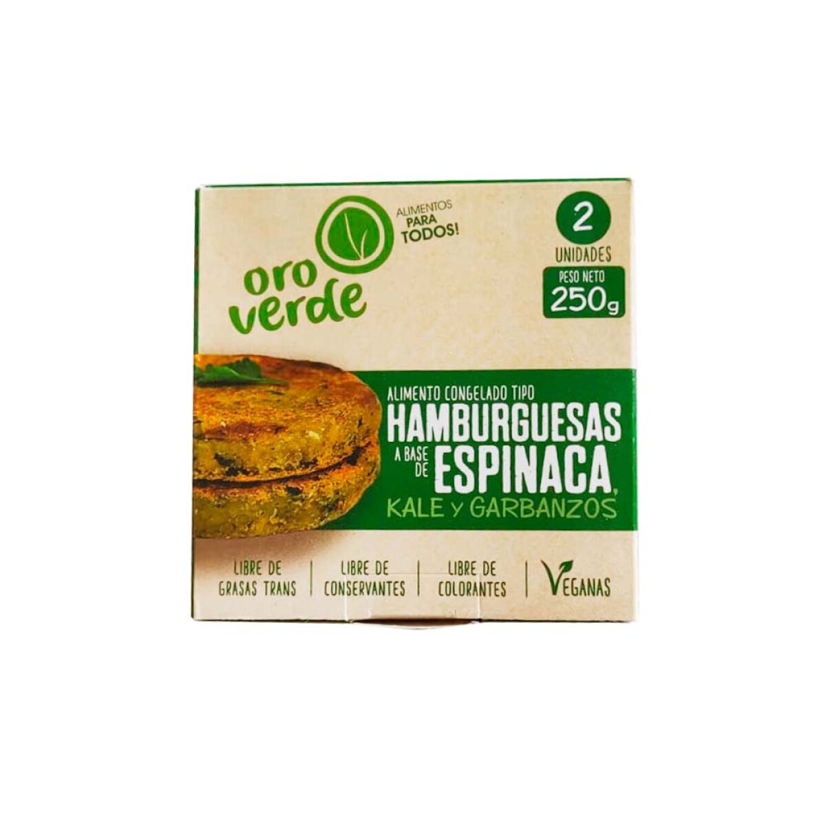 Hamburguesa Espinaca X 2 Oro Verde 