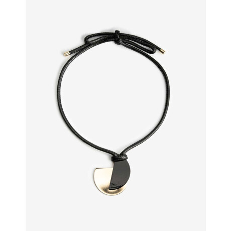 Collar Largo Cordón Chapones Dorado