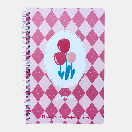 Libreta A5 Estampada Diseño Rosa 10