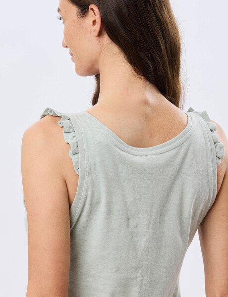 MUSCULOSA LISA DE ALGODÓN Verde