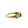 Anillo Vera-Oro Bajo-Piedra Zafiro y Zirconia-AN8131 conpiedra