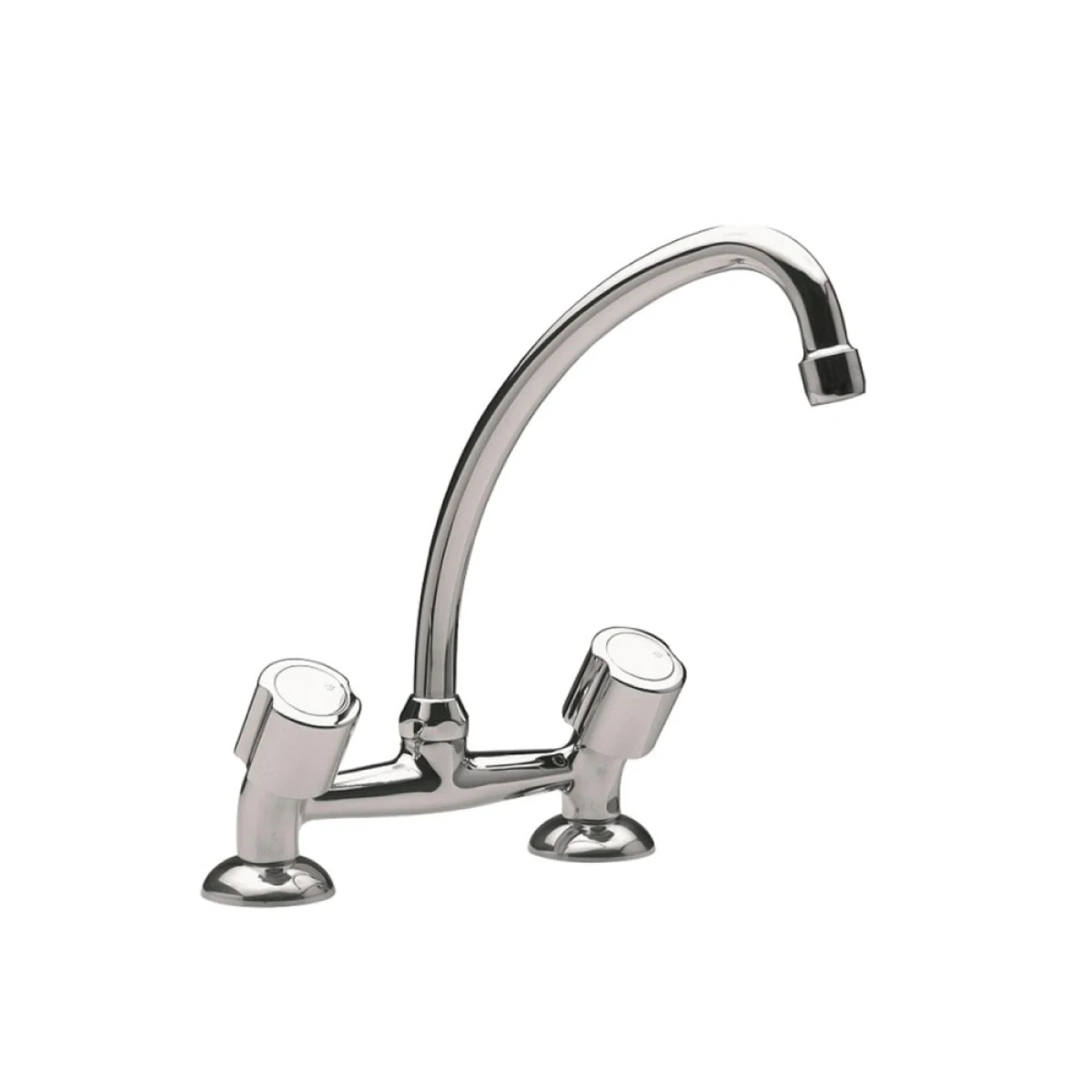 Griferia de Cocina para Mesada Bimando con Pico Movil Cromado Linea Allegro 
